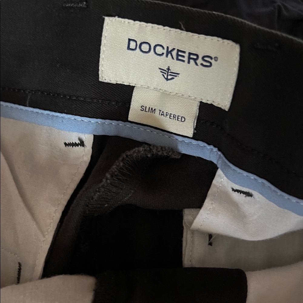 Dockers Slim Tapered Chinos - Black and Cream